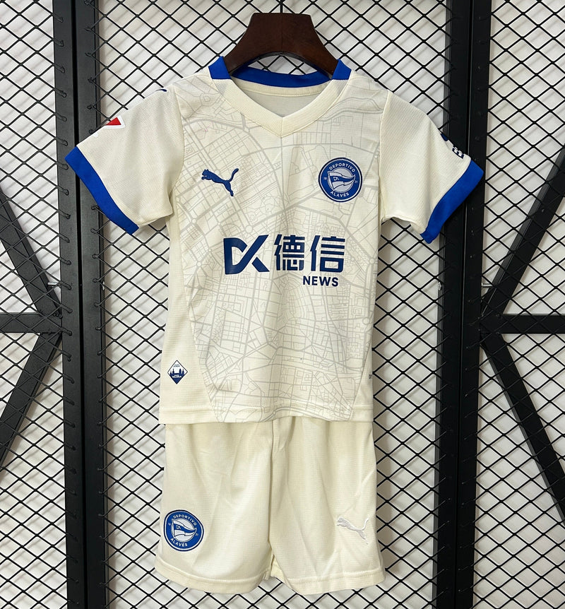 Camiseta y Pantalones para niños Deportivo Alavés Away 24/25