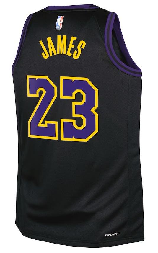 Los Angeles Lakers Lebron James Black 2023/24 Jersey - City Edition