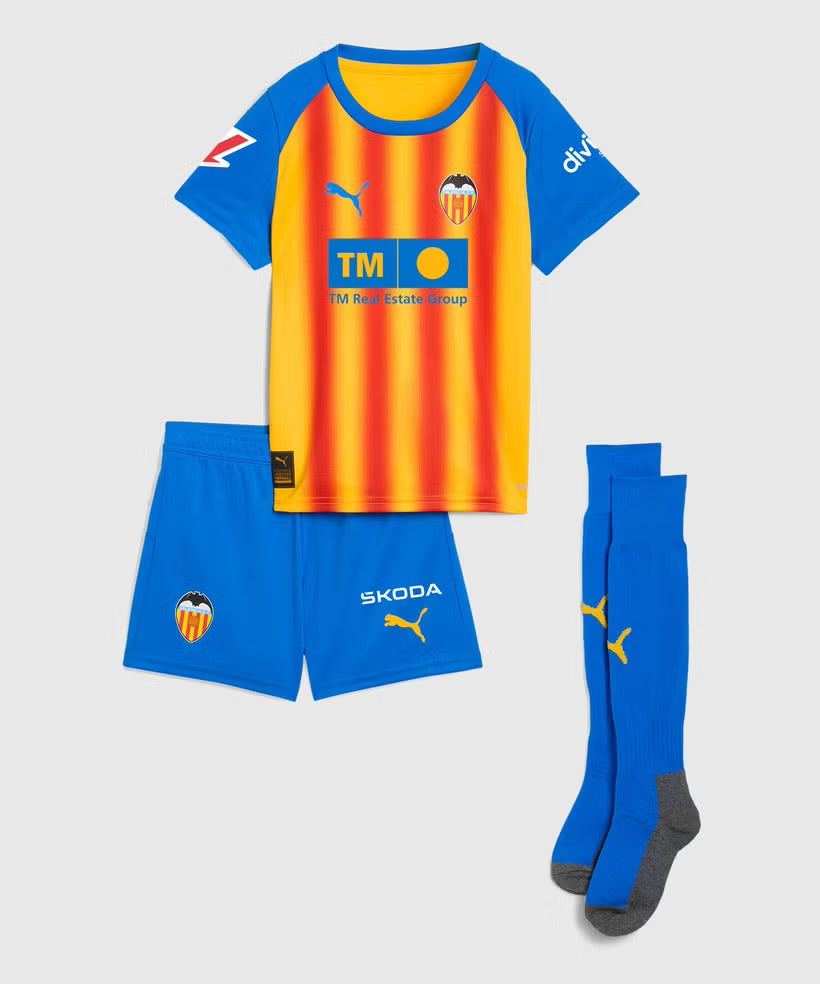 Camiseta y Pantalones para niños Valencia CF Third 25/26 - Con medias