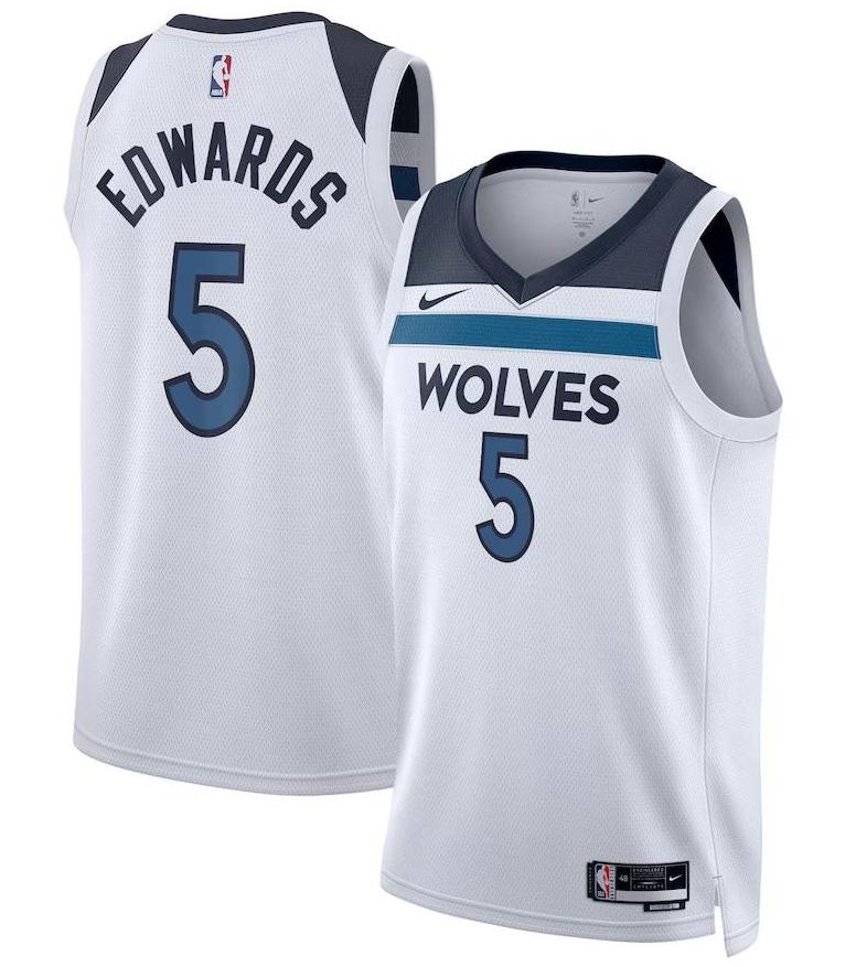 Minnesota Timberwolves Anthony Edwards White -  Association Edition Swingman Jersey