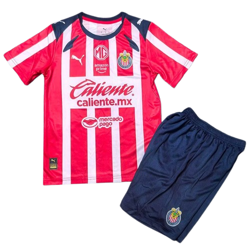 Camiseta y Pantalones para ninõs Chivas de Guadalajara Home 25/26