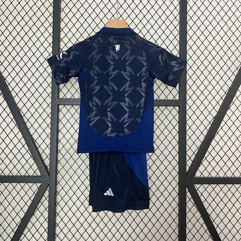 Camiseta y Pantalones para niños Manchester United Away 24/25