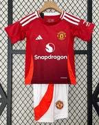 Camiseta y Pantalones para niños Manchester United Home 24/25