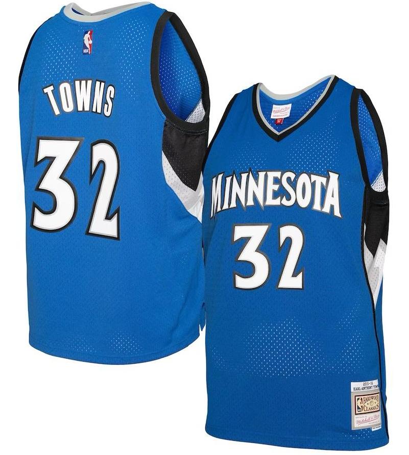 NBA Timberwolves Karl-Anthony Towns Blue 2015/16 Jersey
