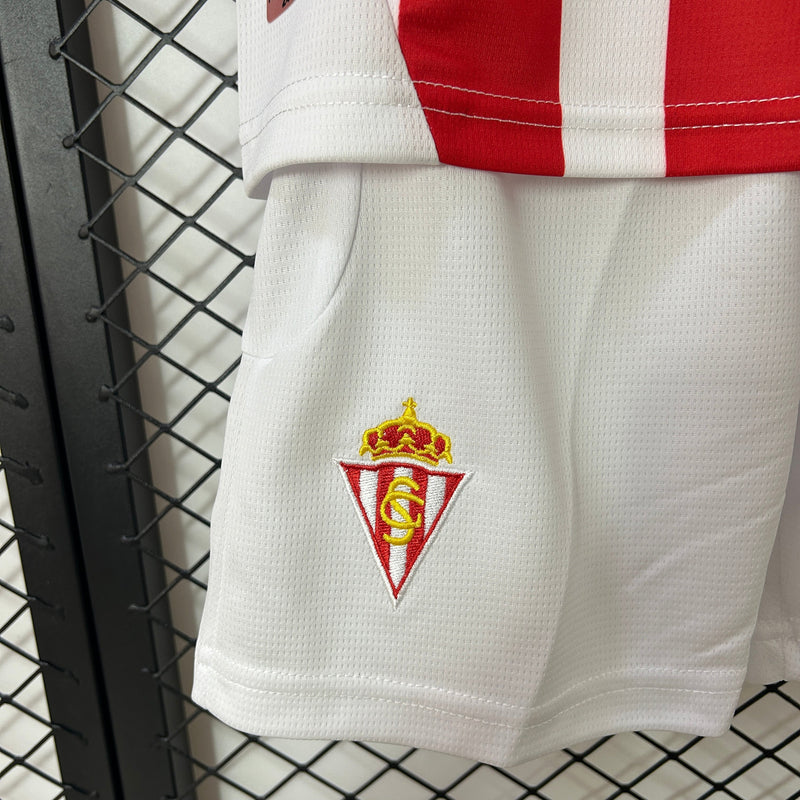 Camiseta y Pantalones para niños Sporting Gijón Home 24/25