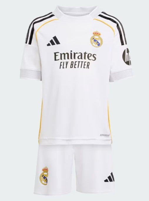 Camiseta y Pantalones para niños Real Madrid Home 2025/26