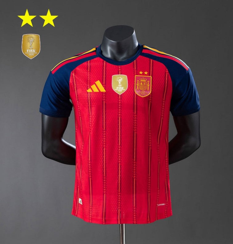 Camiseta España Home 2026/27 - Bicampeón del Mundo ⭐⭐ - Con Parche - Jugador