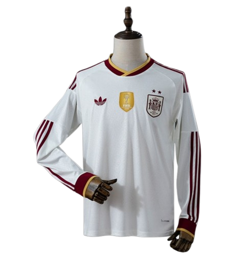 Camiseta España Away 2026/27- Bicampeón del Mundo ⭐⭐ - Con Parche - Manga Larga