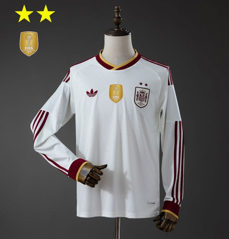 Camiseta España Away 2026/27- Bicampeón del Mundo ⭐⭐ - Con Parche - Manga Larga