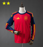 Camiseta Manga Larga España Home 2026/27 - Bicampeón del Mundo ⭐⭐