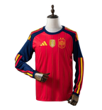 Camiseta Manga Larga España Home 2026/27 - Bicampeón del Mundo ⭐⭐ - Con Parche