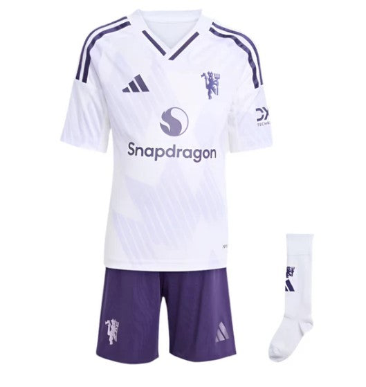 Camiseta y Pantalones para niños Manchester United Away 25/26 - Con medias