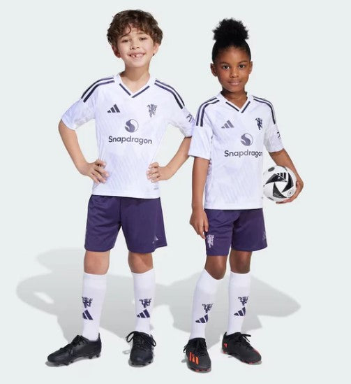 Camiseta y Pantalones para niños Manchester United Away 25/26 - Con medias