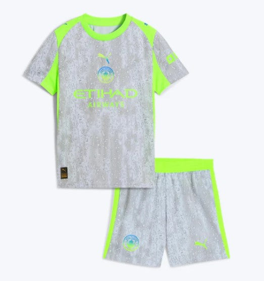 Camiseta y Pantalones para niños Manchester City Third 25/26