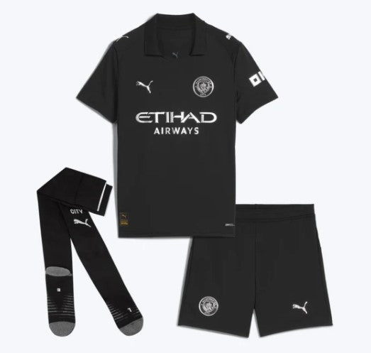 Camiseta y Pantalones para niños Manchester City Away 25/26 - Con medias