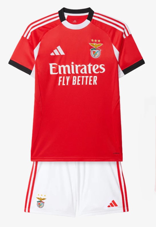 Camiseta y Pantalones para niños Benfica Home 25/26