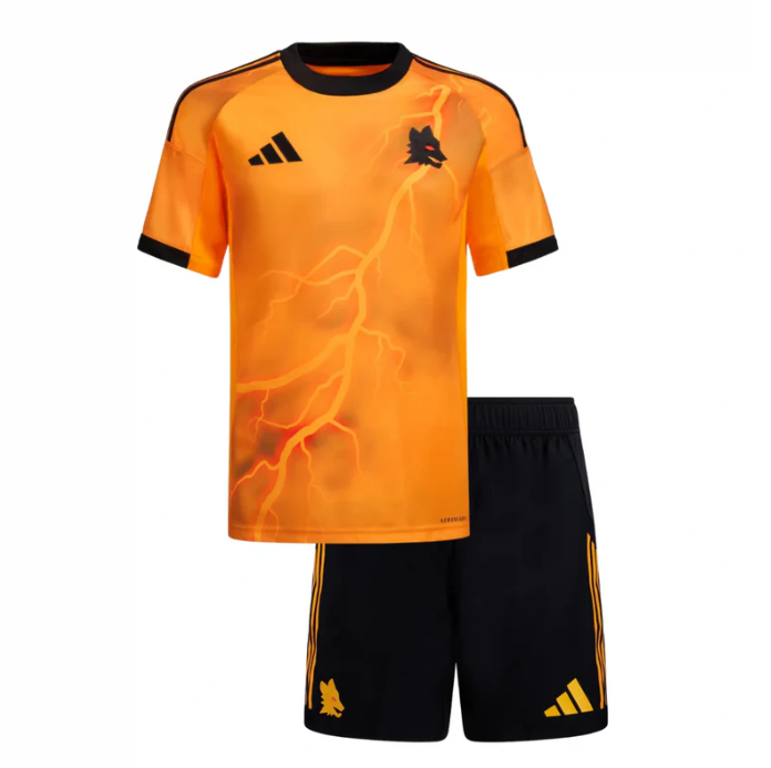 Camiseta y Pantalones para niños AS Roma Away 25/26