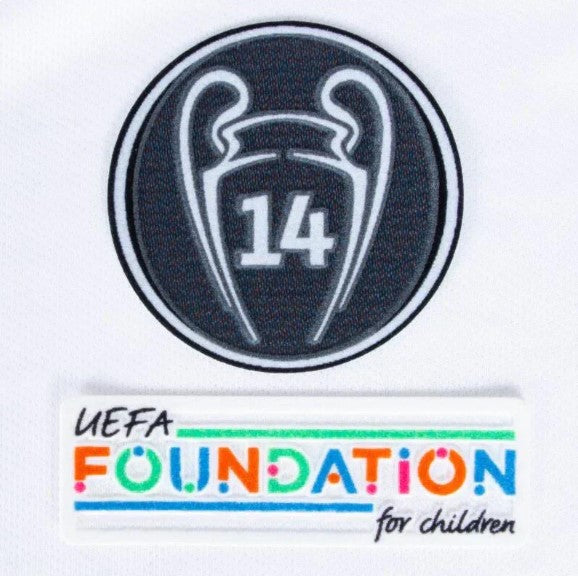Parche Trofeo UCL 14 Veces Campeón + Conjunto de Parches UEFA Foundation (Real Madrid) – 2022/2023