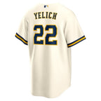 Milwaukee Brewers Christian Yelich – Cream Jersey