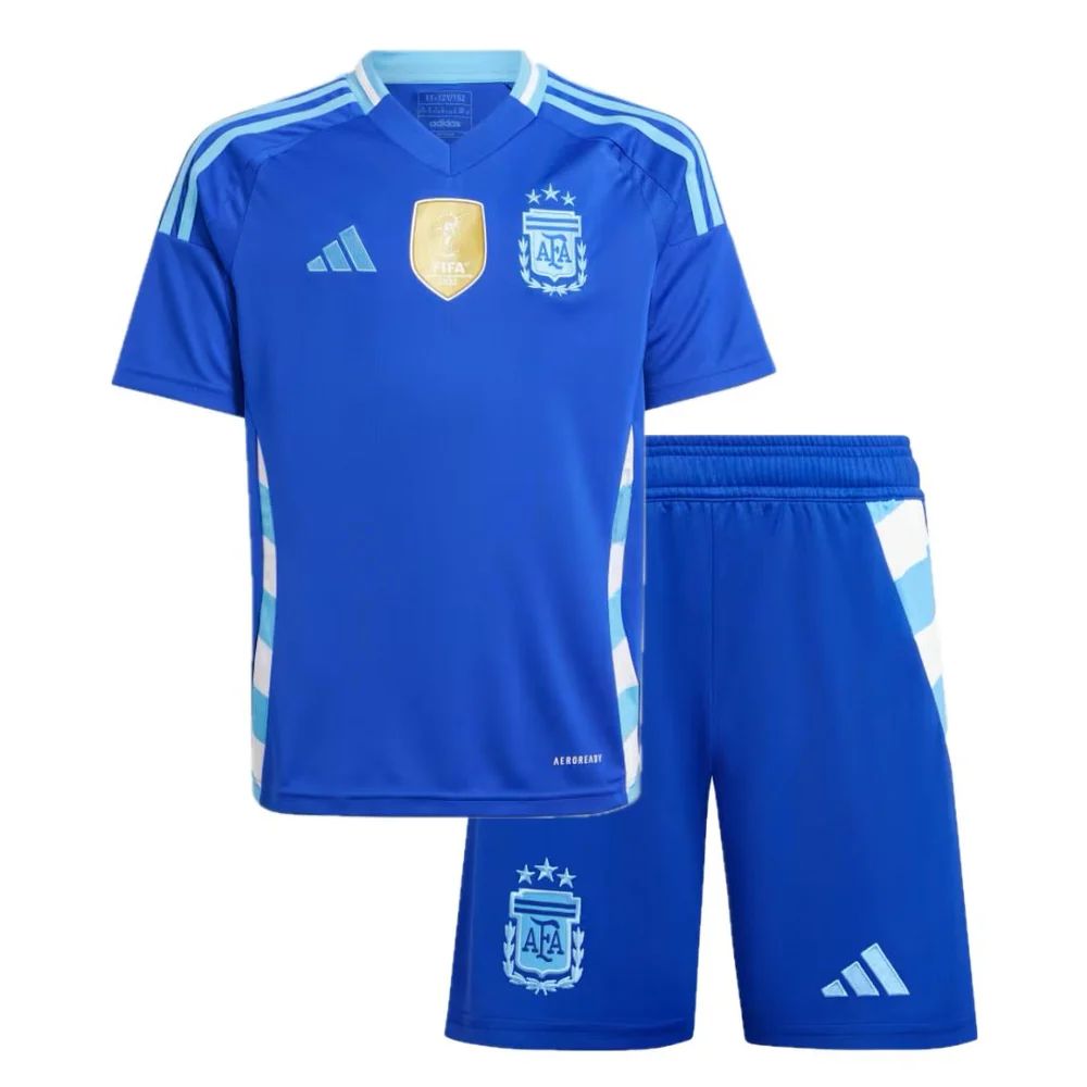 Camiseta y Pantalones para niños Argentina 24/25 - Con Parche de Campeón de la Copa del Mundo