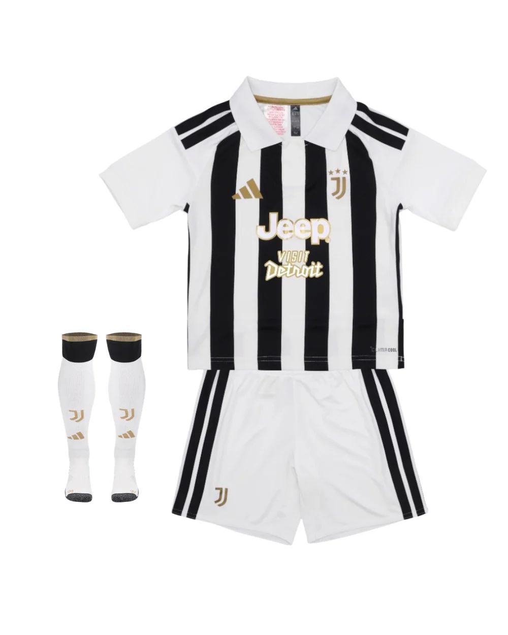 Camiseta y Pantalón para niños Juventus "Visit Detroit" Home 2026/27 - Con Medias