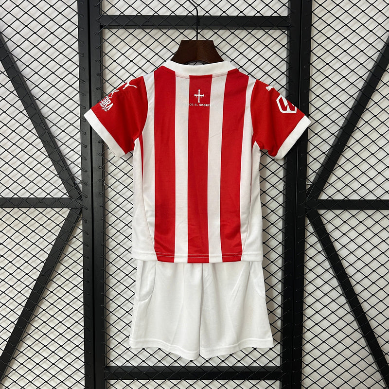 Camiseta y Pantalones para niños Sporting Gijón Home 24/25