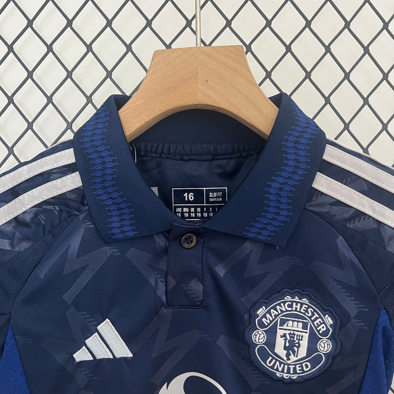 Camiseta y Pantalones para niños Manchester United Away 24/25