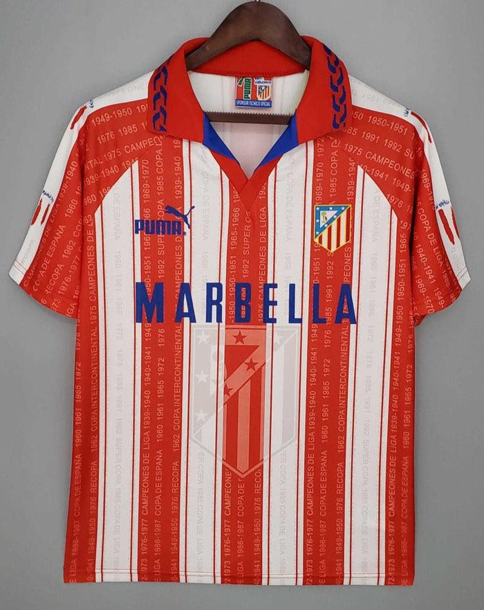 Camisa Atlético de Madrid Retrô 1995/1996 Branca e Vermelha - Puma - DA Sports Oficial