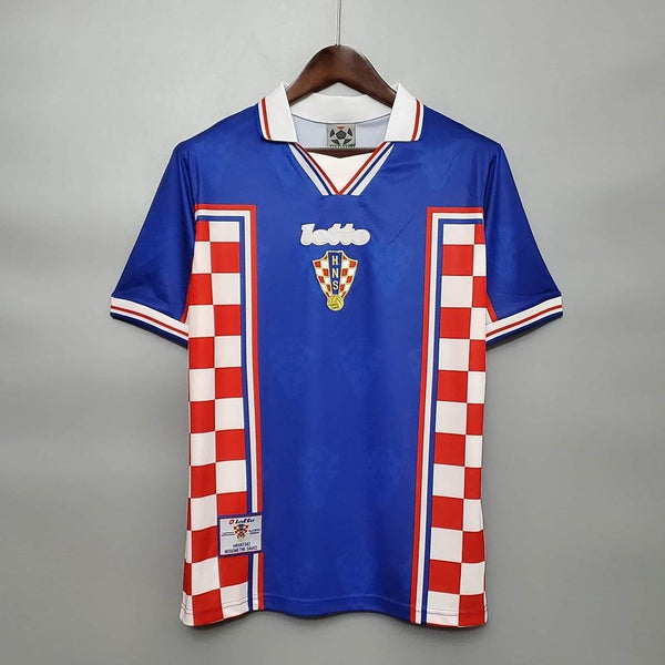 Camisa Croácia Retrô 1998 Azul, Vermelha e Branca - Lotto - DA Sports Oficial