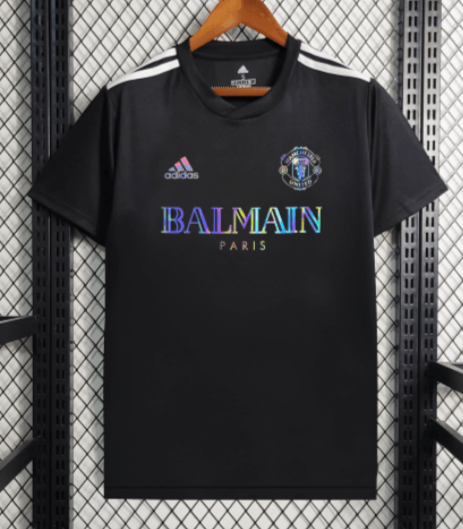 Camisa Manchester United 24/25 Adidas x Balmain - Preto - DA Sports Oficial