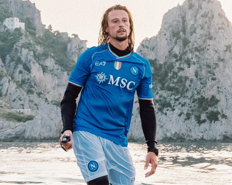 Camisa Napoli I 23/24 EA7 - Azul - DA Sports Oficial
