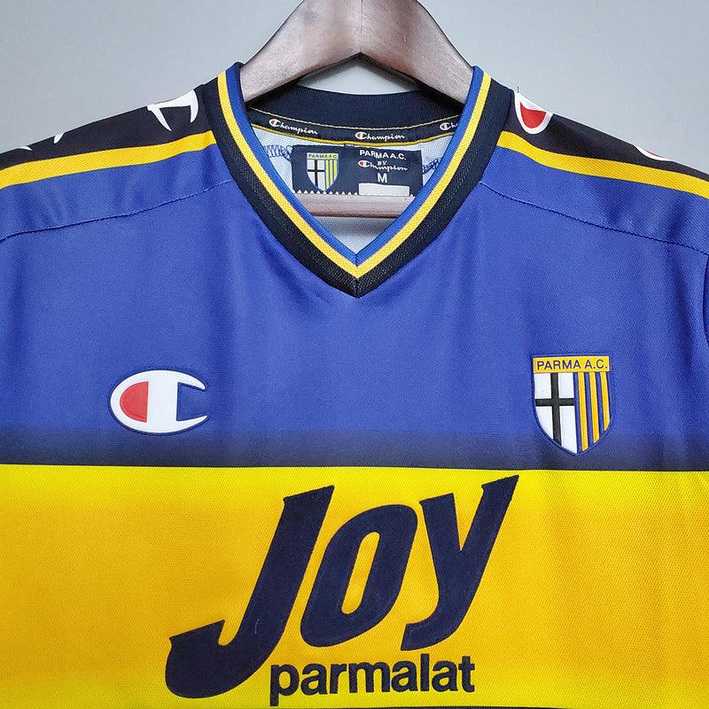 Camisa Parma Retrô 2001/2002 Azul e Amarela - Champion - DA Sports Oficial