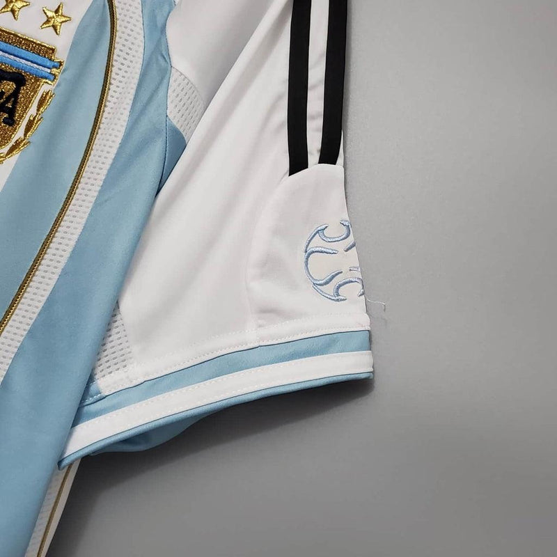 Camisa Seleção Argentina Retrô 2006 Azul e Branca- Adidas - DA Sports Oficial