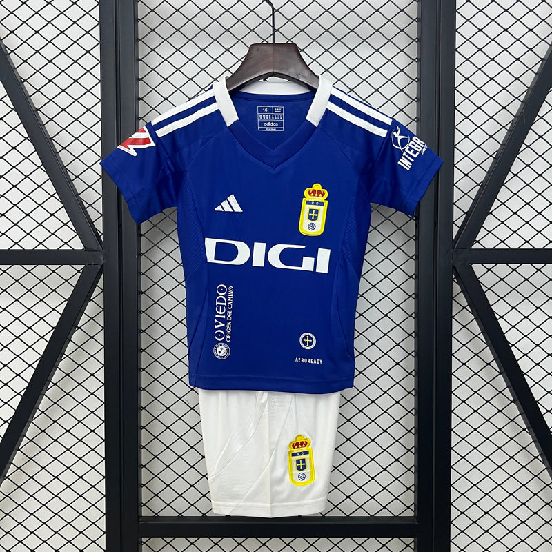 Camiseta y Pantalones para niños Real Oviedo Home 24/25