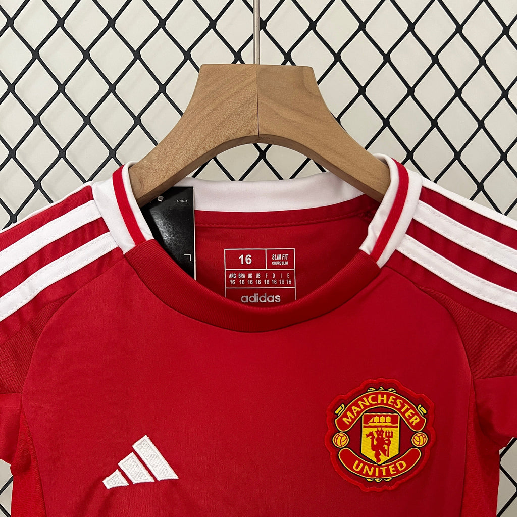 Camiseta y Pantalones para niños Manchester United Home 24/25